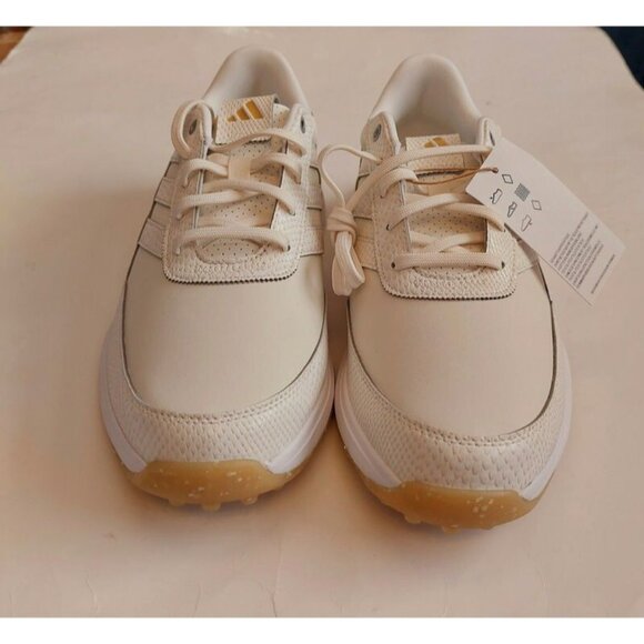 adidas Womens Size 9 S2G SL LEATHER 25 Spikeless Golf Shoes Off White Gold - Picture 5 of 9